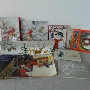 Christmas Cards Assorted Lot 1 Full Set Greeting Cards Unused